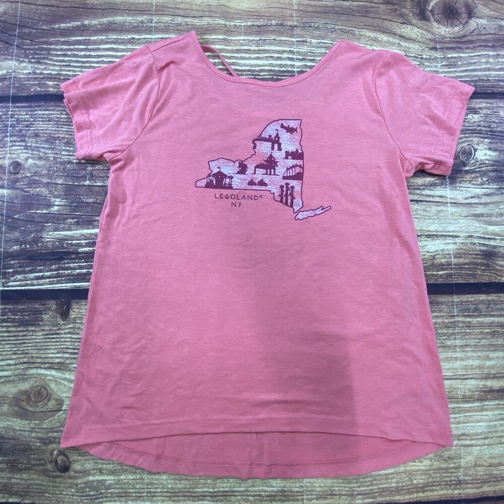 Legoland New York Pink Short Sleeve Shirt Size Large